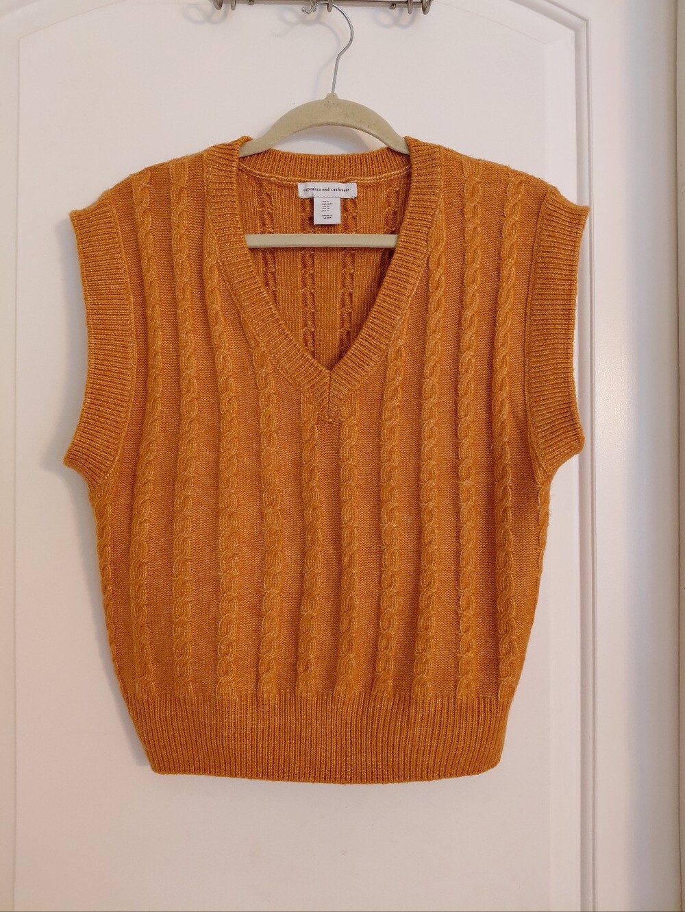 Cupcakes and Cashmere cableknit sweater vest